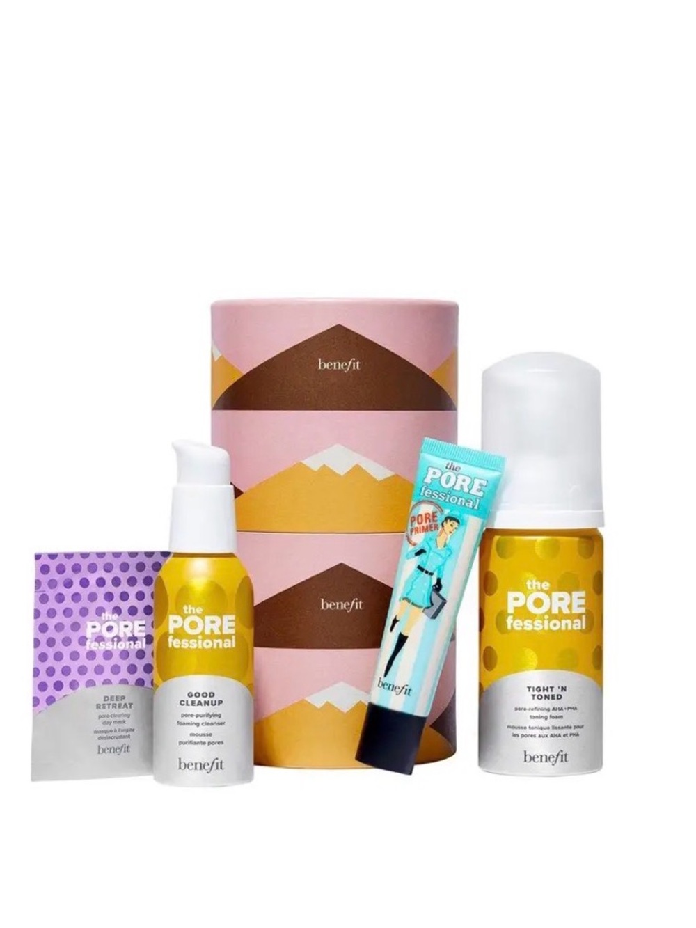 Benefit Pore Score Pore Minimizing Cleanser, Toner & Porefessional Prime Set New